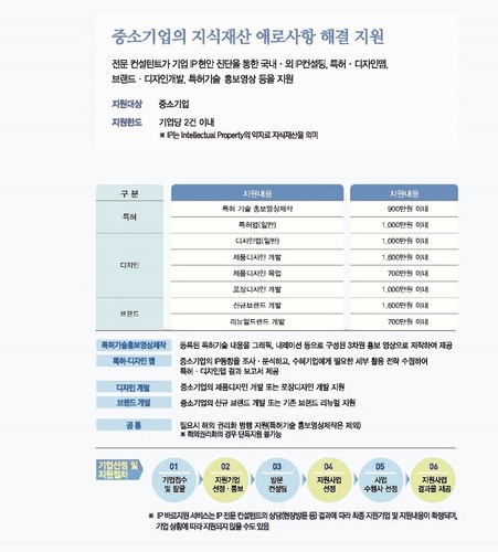 ▲ 중소기업IP(지식재산)바로지원 세부내용 사진.ⓒ포항상의