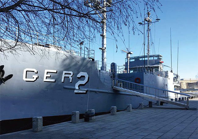 ▲ 평양 대동강변에 전시돼 있는 푸에블로호. 미국 연방법원이 푸에블로호 승조원과 가족 등이 낸 손해배상 소송 판결문을 공개했다. ⓒ뉴시스 AP. 무단전재 및 재배포 금지.