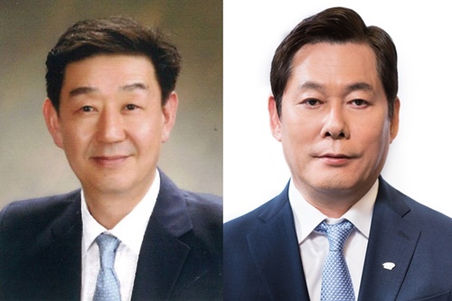 ▲ 왼쪽부터 임진구 대표와 정진문 대표. ⓒSBI저축은행