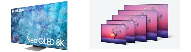 ▲ (왼쪽부터) 삼성 네오 QLED TV, LG 올레드 TV. ⓒ각 사