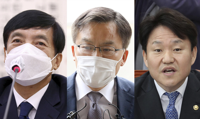▲ 이성윤 서울중앙지검장, 조남관 검찰총장 직무대행, 이금로 전 수원고검장. ⓒ뉴시스