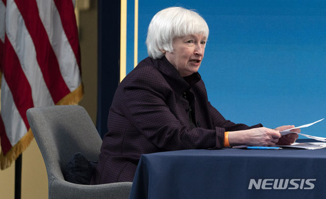 ▲ 재닛 옐런 미국 재무부 장관. ⓒ뉴시스 AP. 무단전재 및 재배포 금지.