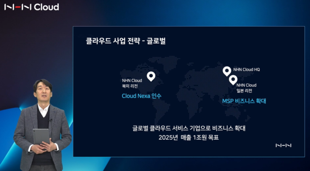 ▲ 김동훈 NHN 전무가 11일 열린 온라인 기자간담회에서 'NHN Cloud'의 2021년 사업전략을 발표하고 있다. ⓒNHN