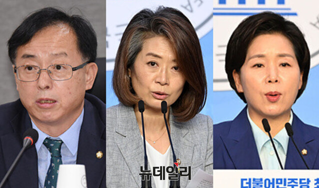 ▲ (왼쪽부터) 더불어민주당 김경만, 양이원영, 양향자 의원. ⓒ뉴데일리 DB