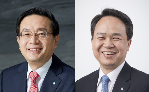 ▲ 손태승 우리금융 회장(왼쪽)과 진옥동 신한은행장ⓒ각 사
