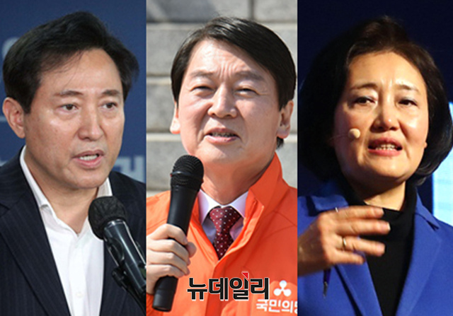 ▲ (왼쪽부터) 오세훈·안철수 ·박영선 서울시장 후보. ⓒ뉴데일리 DB