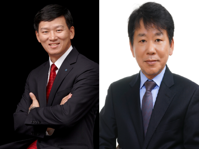 ▲ 코리안리 원종규 대표(왼쪽)와 원종익 고문(오른쪽).ⓒ코리안리