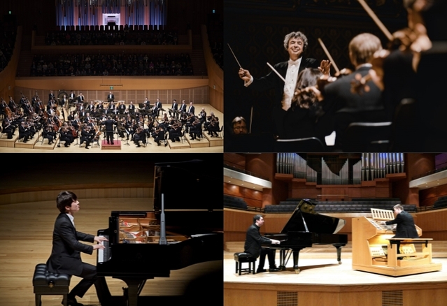 ▲ (위 왼쪽부터 시계방향으로)로열콘세르트헤바우 오케스트라, 체코 필하모닉의 상임 지휘자 세묜 비치코프, 스콧 브라더스, 피아니스트 조성진.ⓒ롯데문화재단