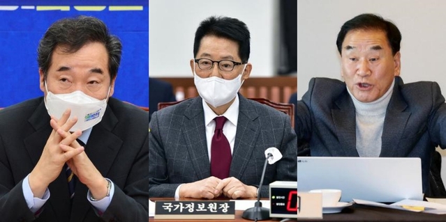 ▲ 이낙연 전 더불어민주당 대표, 박지원 국정원장, 이재오 국민의힘 상임고문 ⓒ뉴시스