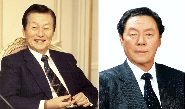 ▲ 왼쪽부터 신격호 롯데그룹 회장, 신춘호 농심 회장.ⓒ각사