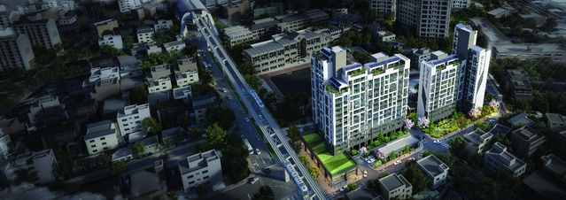 ▲ 남산3가로주택정비사업 조감도.ⓒ화성산업