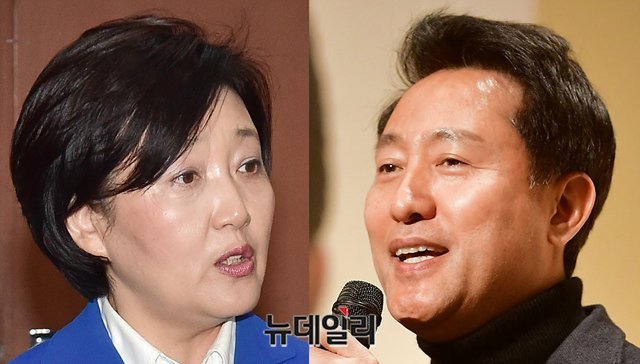 ▲ 4·7 서울시장보궐선거에 나선 박영선 더불어민주당 후보와 오세훈 국민의힘 후보. ⓒ정상윤 기자