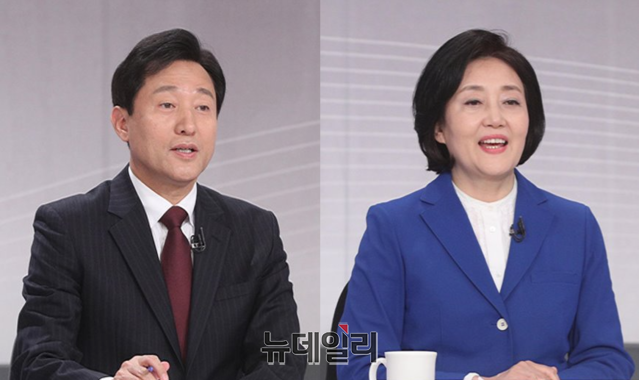 ▲ 4·7 서울시장보궐선거에 나선 오세훈 국민의힘 후보와 박영선 더불어민주당 후보. ⓒ이종현 기자