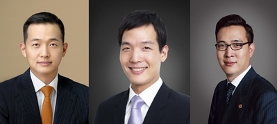 ▲ 김동관 한화솔루션 사장과 김동원 한화생명 전무, 김동선 한화에너지 상무.(왼쪽부터)