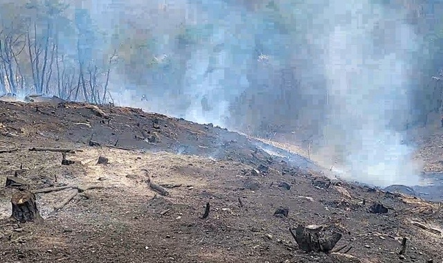 ▲ 1일 발생한 충남 공주시 우성면 어천리 산불 현장.ⓒ산림청 중앙산불방지대책본부