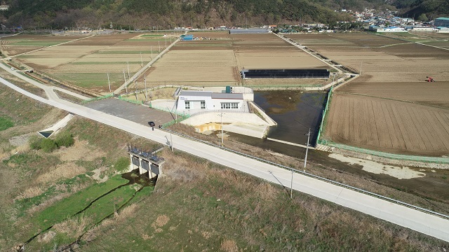 ▲ 호명배수펌프장 전경 사진.ⓒ경주시