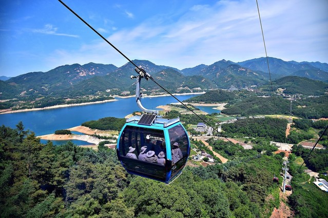 ▲ 청풍호반케이블카.ⓒ제천시