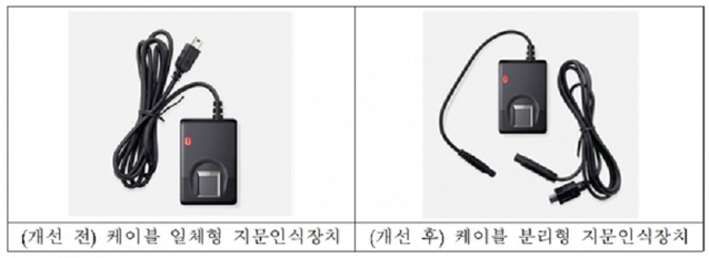 ▲ 지문인식장치와 연결케이블이 분리되는 ‘케이블 분리형 지문인식장치’를 개발·출시했다. ⓒ한국도로공사 대전충남본부