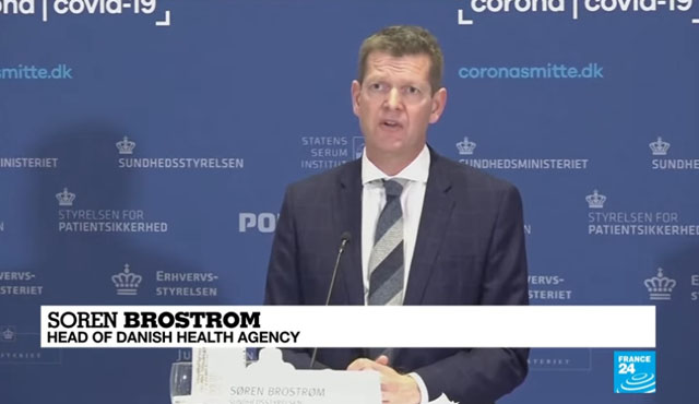▲ 덴마크 당국은 14일 유럽 최초로 아스트라제네카 백신 사용을 중단한다고 밝혔다. ⓒ프랑스 24 관련보도 유튜브 채널캡쳐.