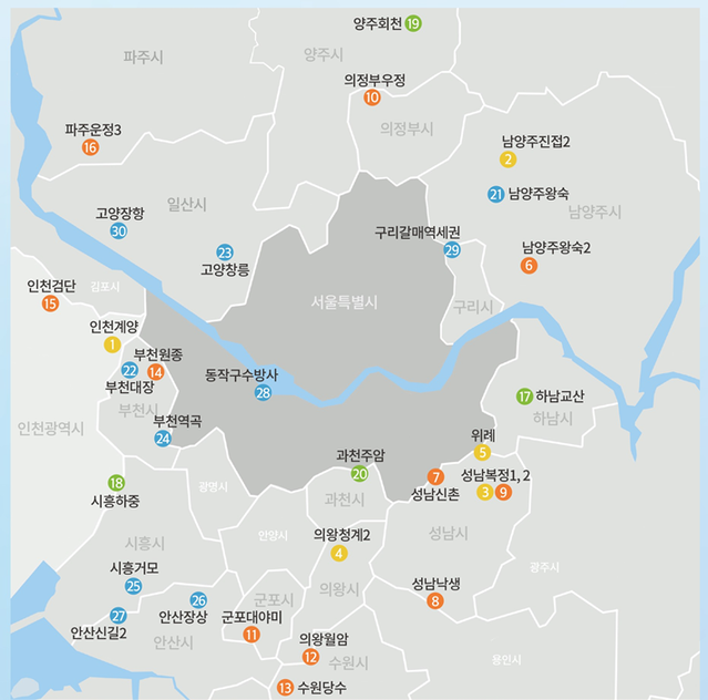 ▲ 2021년 사전청약 입지위치.ⓒ국토교통부