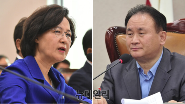 ▲ 추미애 전 법무부 장관과 이상민 더불어민주당 의원. ⓒ뉴데일리 DB