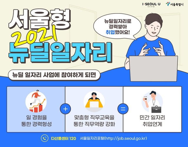 ▲ 서울시 뉴딜일자리 참여자 모집 공고. ⓒ서올시