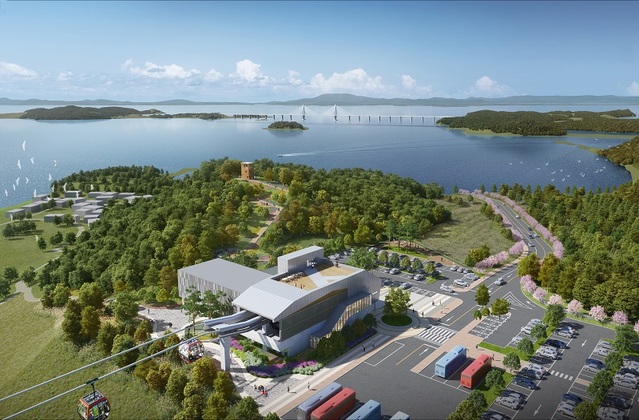 ▲ 보령 원산도 해양 관광 케이블카 시점(원산도)인 승강장 조감도.ⓒ보령시