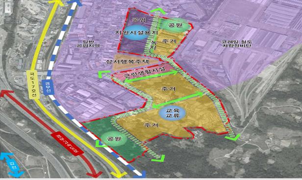 ▲ 대전 상서 지구 개발 구상안. ⓒ국토교통부