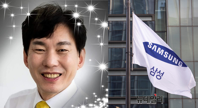 ▲ (왼쪽) 박진영 더불어민주당 상근부대변인. ⓒ박진영 상근부대변인 페이스북 캡처, (오른쪽) 삼성전자 사옥 조기. ⓒ뉴데일리 DB