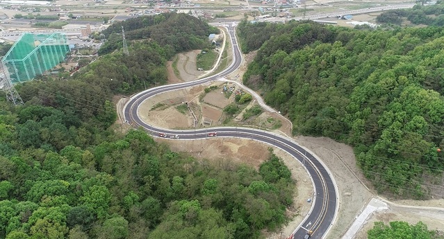 ▲ 충북 청주·청원 통합 상징 사업인 청주시 상당구 월오~가덕 간 도로 3.92㎞가 4일 전면 개통된다. ⓒ청주시