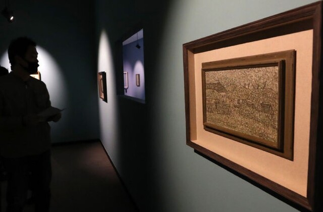 ▲ 양구 박수근미술관에 전시된 기증품 ⓒ 연합뉴스