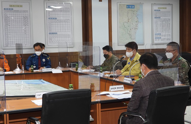 ▲ 대구·경북에서 실시되는 화랑훈련에 앞서 지역 내 유관기관 준비상황 등을 사전 점검하기 위해 ‘영덕군 통합방위협의회’를 개최했다.ⓒ영덕군