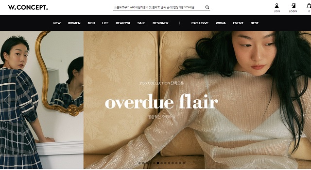▲ SSG닷컴이 인수한 패션 플랫폼 W컨셉.