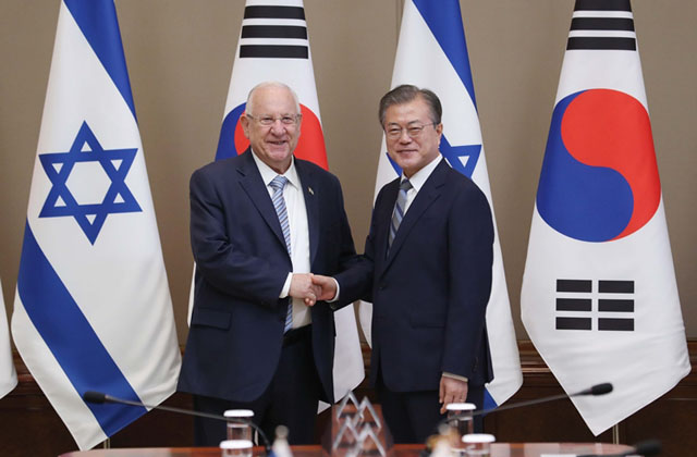 ▲ 2019년 7월 한국-이스라엘 정상회담 당시 모습. 이 회담이 있고 얼마 뒤 한-이스라엘 FTA가 타결됐다. ⓒ뉴시스. 무단전재 및 재배포 금지.