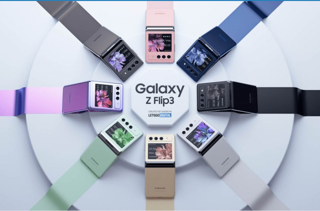 ▲ 갤럭시Z플립3 예상 이미지 ⓒ레츠고디지털 캡쳐