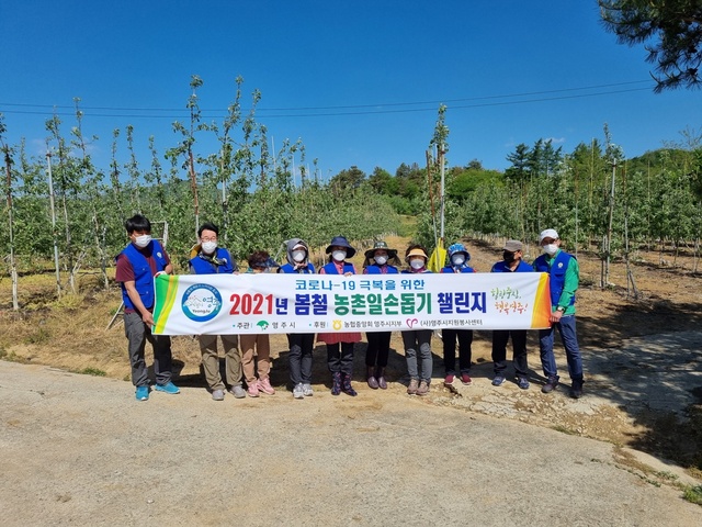 ▲ 경북 영주시(시장 장욱현)는 지난 9일 농촌의 일손부족 문제를 해소를 위해 ‘2021년 봄철 농촌일손돕기 챌린지’를 본격적으로 전개했다.ⓒ영주시