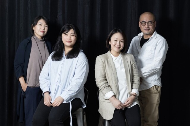 ▲ 왼쪽부터 '던컨' 조은 작가와 엄다해 작곡가, '벤자민 버튼의 시간은 거꾸로 간다' 이나오 작곡가와 조광화 작가.ⓒCJ문화재단