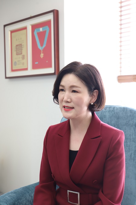 ▲ 강성애 롯데백화점 노동조합 위원장.