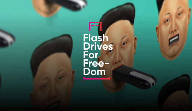 ▲ 미국인권재단(HRF)이 2015년 말부터 진행 중인 대북 USB 살포운동. USB 기부를 위한 페이지다. ⓒ美HRF 홈페이지 화면캡쳐.