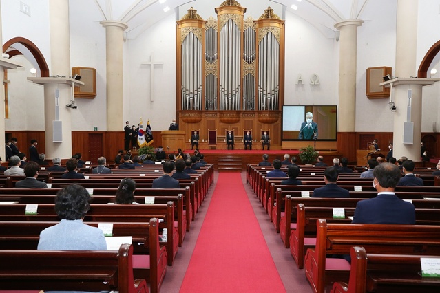 ▲ 계명대가 5월 20일 창립122주년 기념식을 성서캠퍼스 아담스채플에서 개최했다.ⓒ계명대