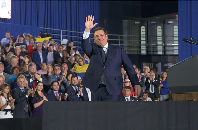 ▲ 론 드산티스 플로리다 주지사(공화당). 도널드 트럼프 전 대통령과도 친밀한 관계다. 최근에는 '빅테크'의 자기검열을 막자는 캠페인에 동참하고 있다. ⓒ플로리다 주정부 공개사진.