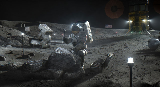 ▲ 미국 국립항공우주국(NASA)이 공개한 '아르테미스 계획'의 상상도. ⓒ美NASA 아르테미스 프로그램 홈페이지 캡쳐.