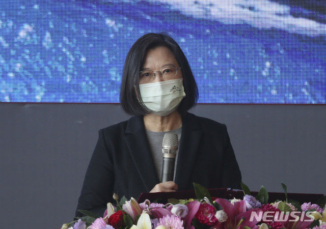 ▲ 차이잉원 대만총통. 민진당을 이끌고 있다. ⓒ뉴시스 AP. 무단전재 및 재배포 금지.