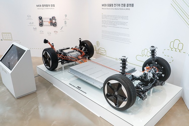 ▲ 전용 플랫폼인 ‘MEB’ ⓒ아우디폭스바겐코리아