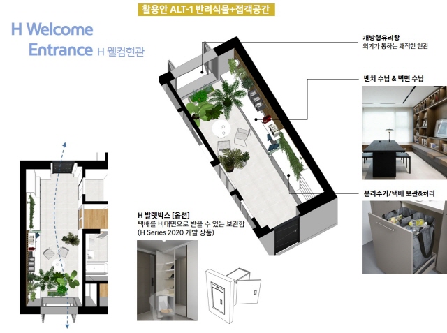 ▲ H 웰컴현관. ⓒ 현대건설