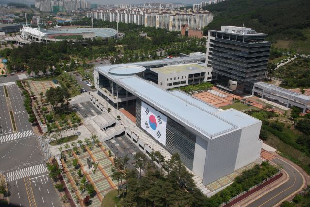 ▲ 하늘에서 본 충남 천안시청사.ⓒ천안시