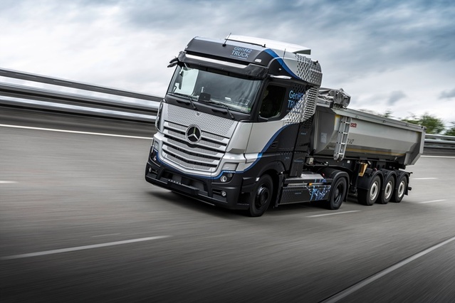 ▲ 메르세데스벤츠 트럭 등을 생산하는 다임러트럭AG의 수소 트럭 ⓒ다임러트럭AG