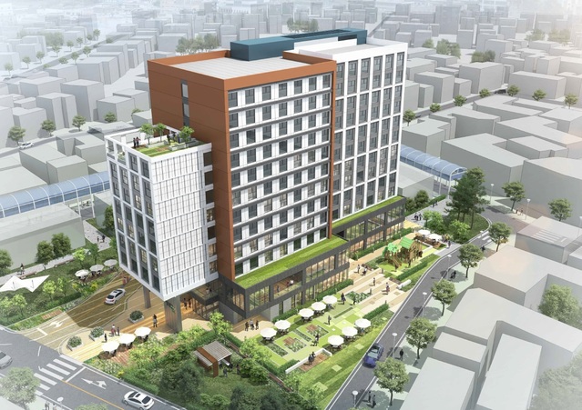 ▲ 2023년 8월 완공 예정인 가리봉 구시장부지 복합건물 조감도. ⓒ서울시 제공