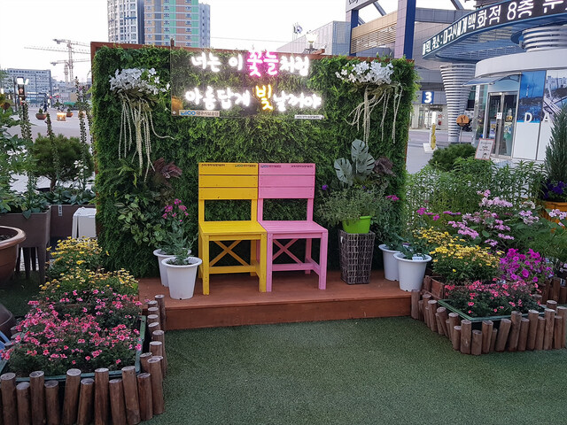 ▲ 대구시 농업기술센터는 코로나19 장기화로 지친 시민들을 위해 ‘농업으로 힐링하다’는 주제로 ‘도시농업전시관’을 동대구역 광장에 조성해 6월 3일부터 오는 7월 4일까지 운영한다.ⓒ대구시