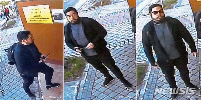 ▲ 2019년 2월 스페인 마드리드 주재 북한대사관 습격사건 당시 CCTV에 찍힌 크리스토퍼 안. '자유조선' 회원이다. ⓒ뉴시스 AP. 무단전재 및 재배포 금지.